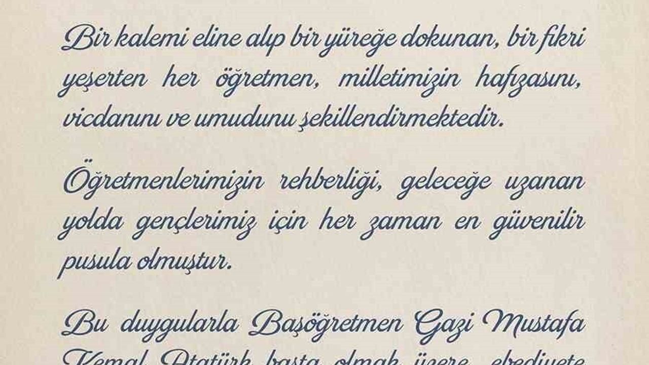 MİT Başkanı İbrahim Kalın'dan 24 Kasım Öğretmenler Günü Mesajı