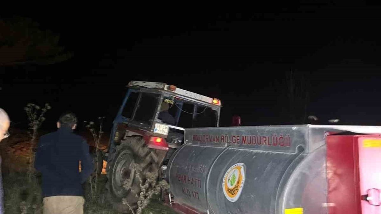 Mudurnu Gürçam'da Orman Yangını Köylülerin Müdahalesiyle Söndürüldü