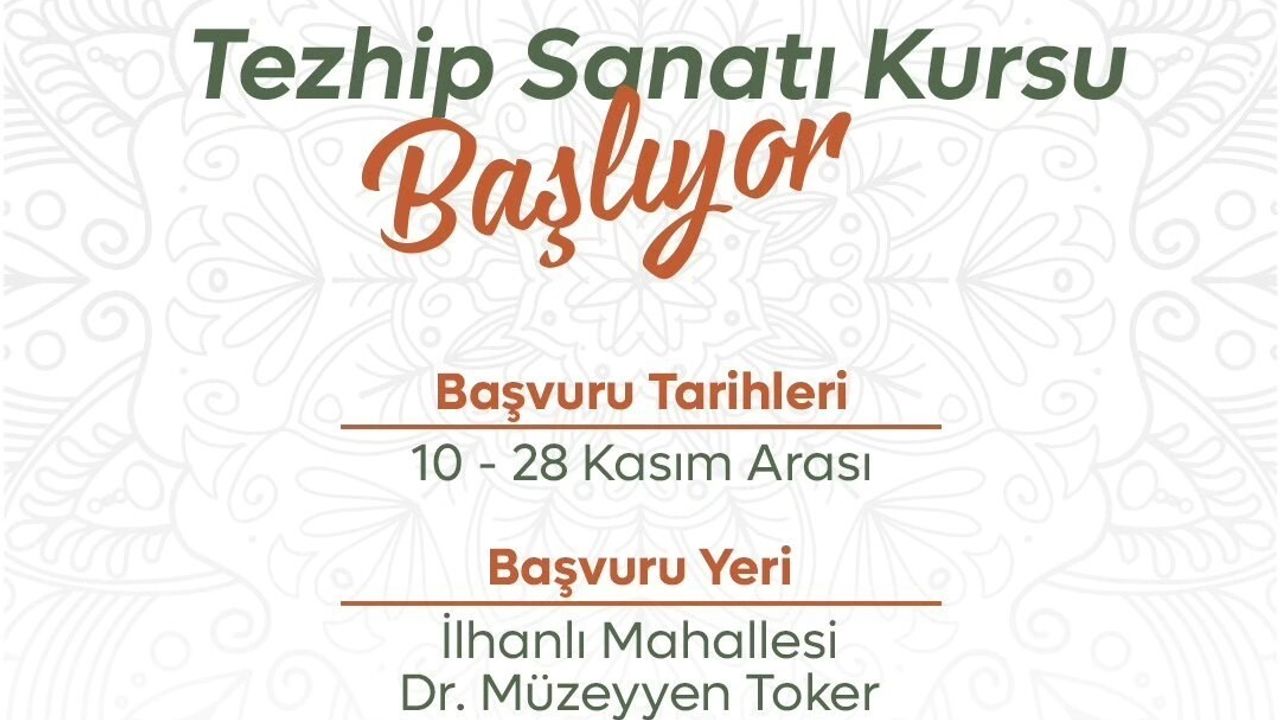 Niğde'de Tezhip Sanatı Kursu Başvuruları Başladı