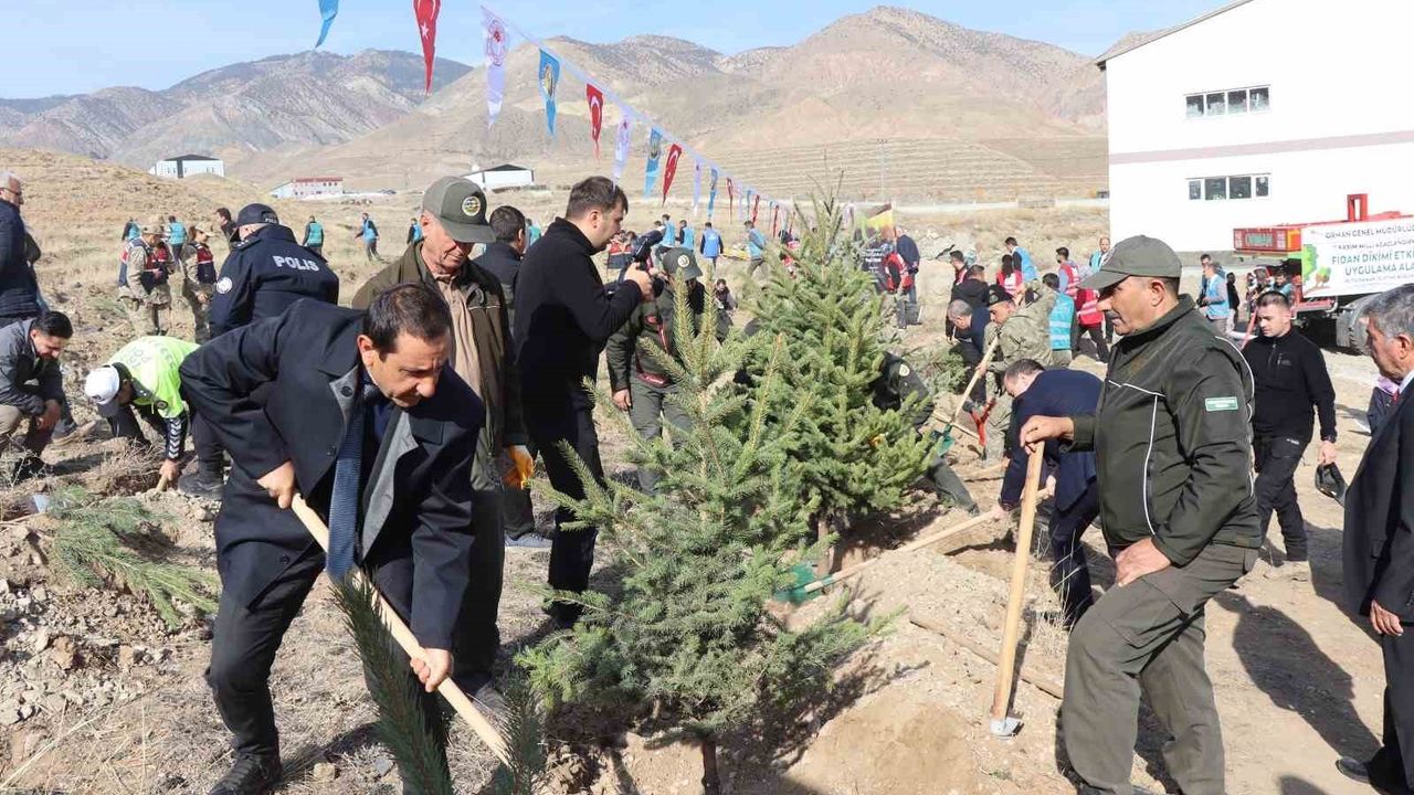 Oltu'da 3 Bin Fidan Milli Ağaçlandırma Günü'nde Toprakla Buluştu