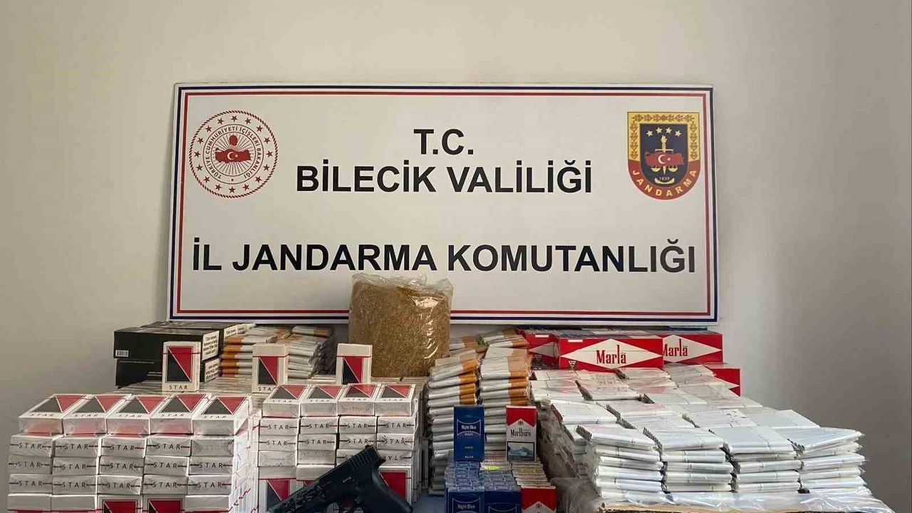 Osmaneli'de Jandarma Baskını: Ruhsatsız Tabanca ve Kaçak Tütün Ürünleri Ele Geçirildi