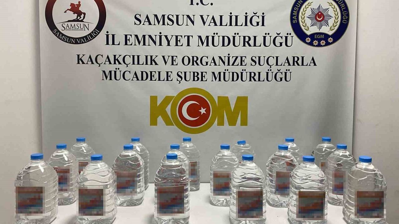 Samsun Tekkeköy'de Kaçak Alkol Operasyonu: 90 Litre Etil Alkol Ele Geçirildi