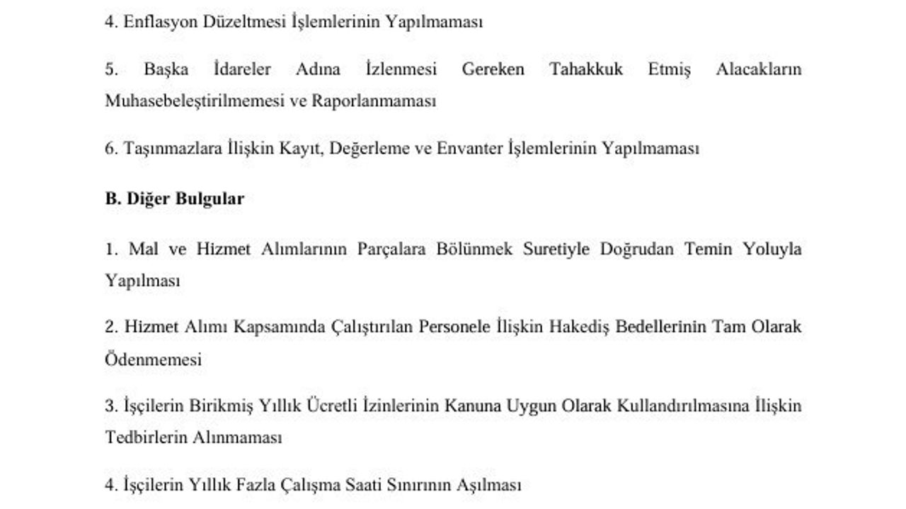 Sayıştay Raporu: Sinop Belediyesi'nde Usulsüzlük Zinciri ve İç Kontrol Zaafiyeti