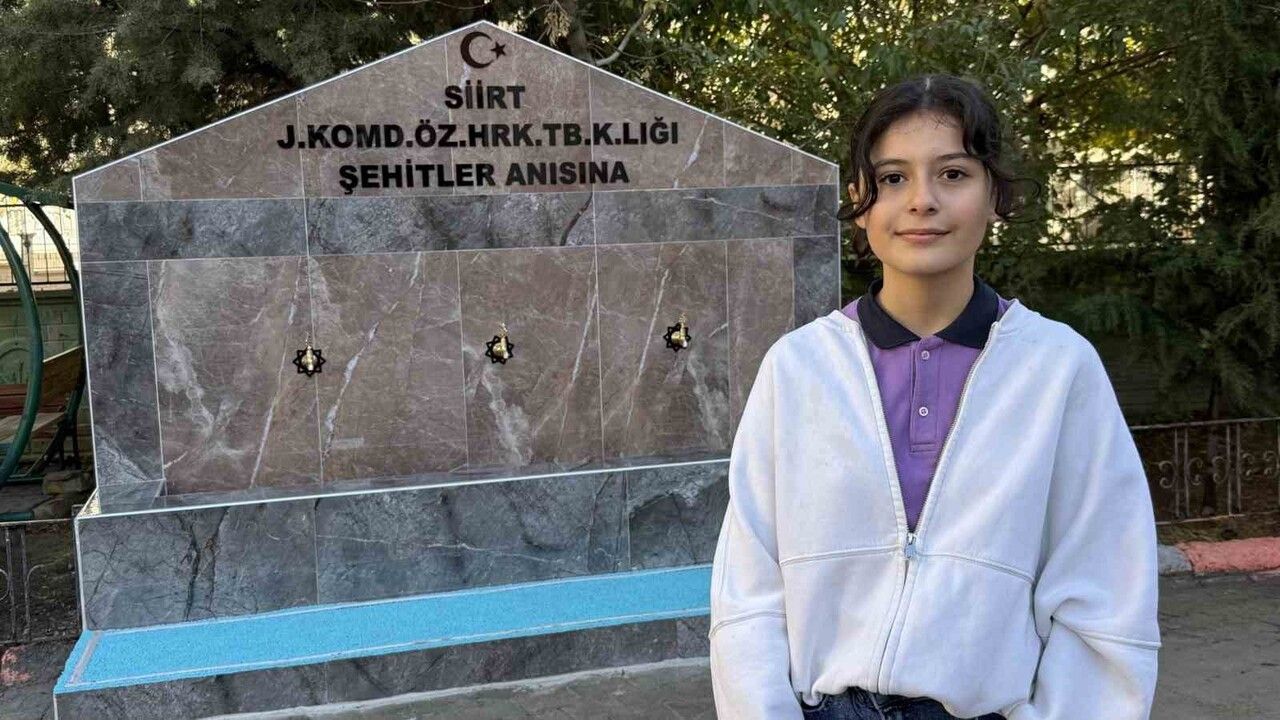 Siirt’te Halide Kutkualp Ortaokulu Şehitler Çeşmesi Yeniden Akıyor
