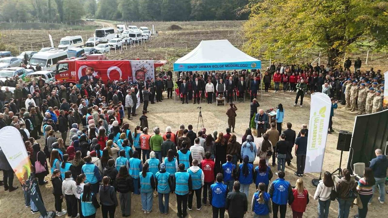 Sinop’ta 3 bin 860 Fidan "11 Kasım Milli Ağaçlandırma Günü"nde Toprakla Buluştu