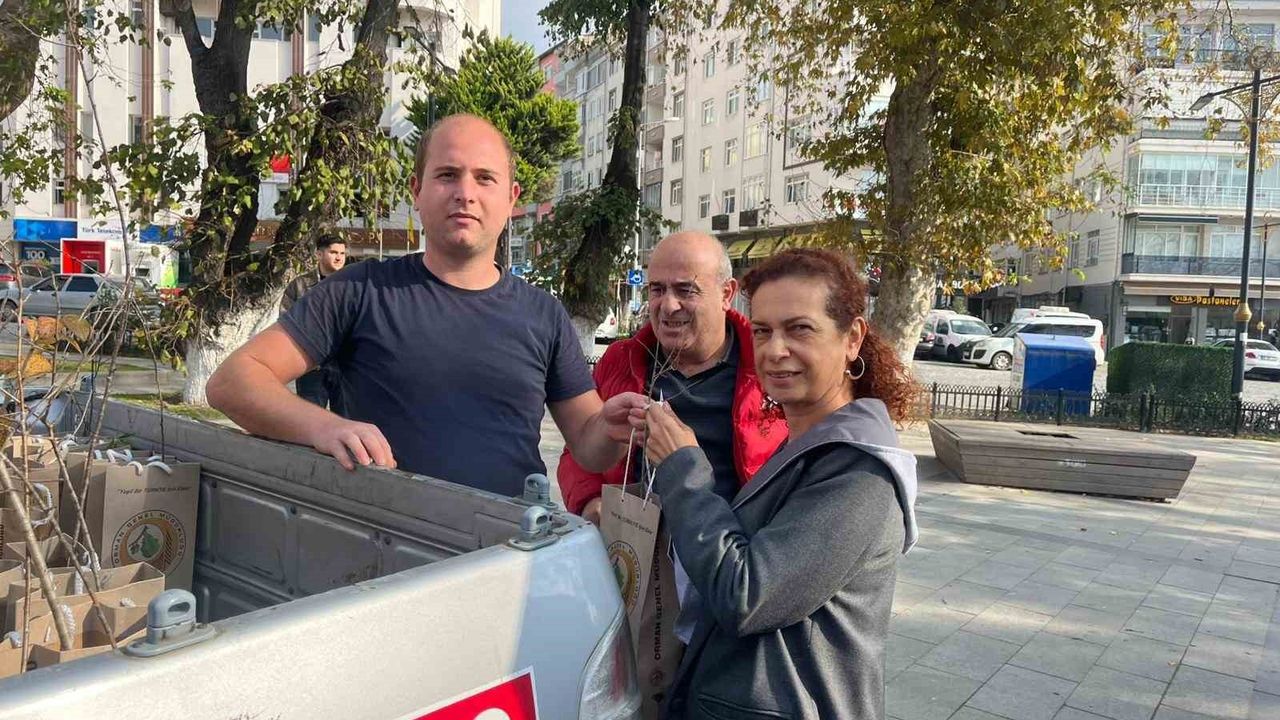 Sinop'ta "Yeşil Vatan Seferberliği" Kapsamında Fidan Dağıtımı