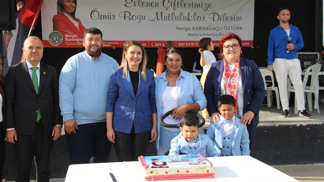 Tekirdağ'da SMA'lı Hulusi Sert için mavi balonlar uçuruldu