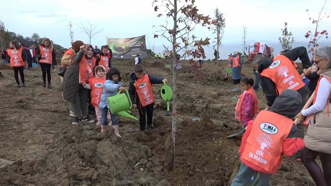 Yalova'da 11 Kasım'da Binlerce Fidan 'Sevdamız Yeşil Vatan'la Toprakla Buluştu