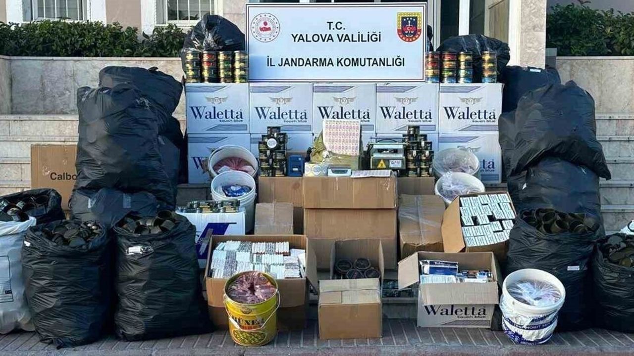Yalova’da Jandarmadan Kaçak Tütün Operasyonu: Binlerce Makaron ve 238 Kg Tütün Ele Geçirildi