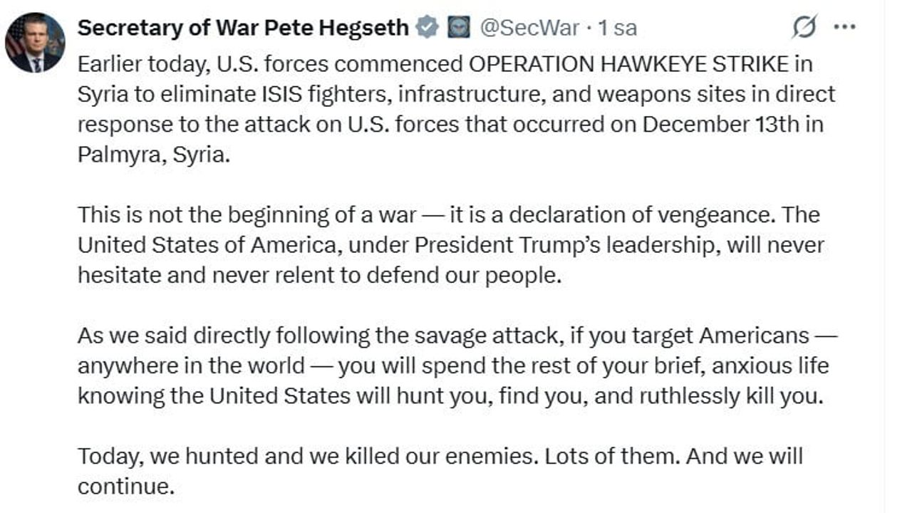 ABD'den Suriye'de DEAŞ'a Misilleme: Trump 'Çok Ciddi' Karşılık Verildi