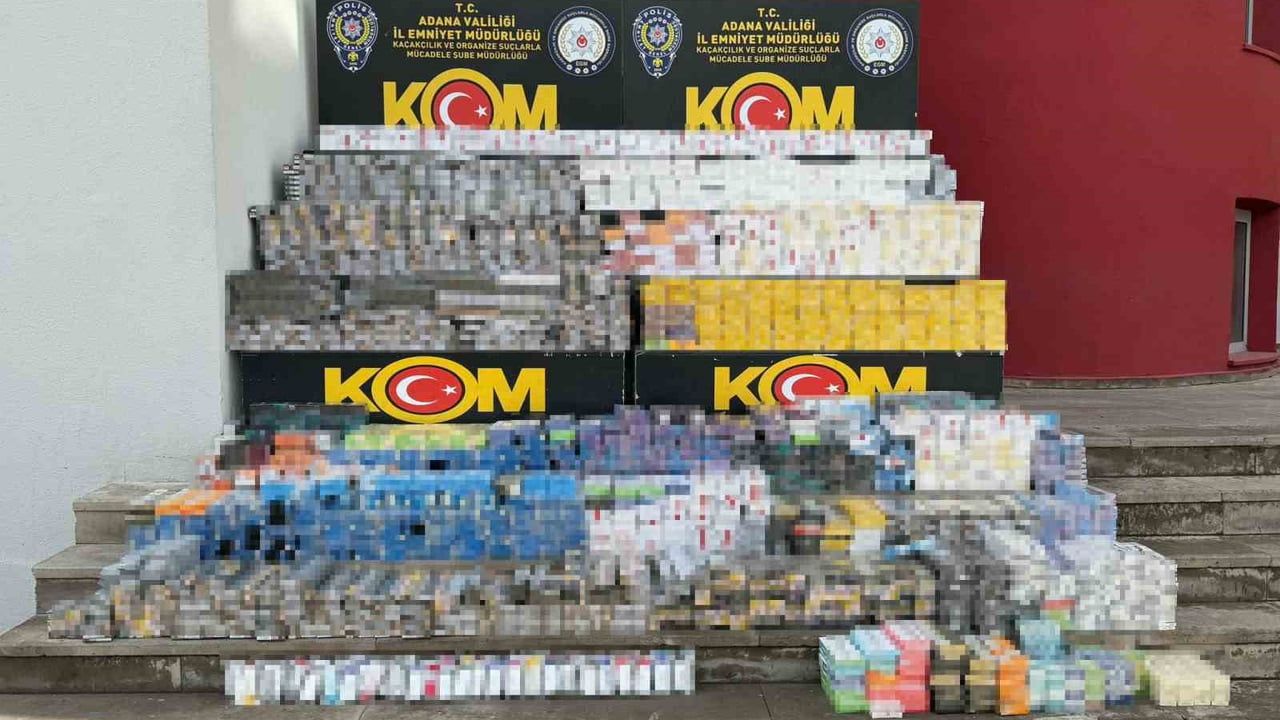 Adana'da Kaçak Sigara Operasyonu: 16 bin paket sigara ve bin 500 puro ele geçirildi