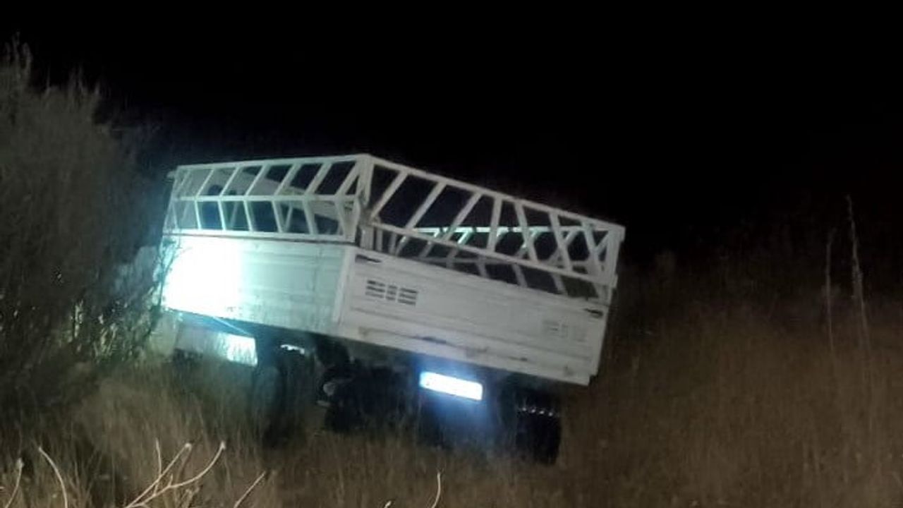 Adıyaman'da kamyonet şarampole devrildi: 1 yaralı