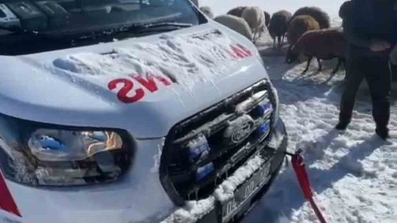 Ağrı'da sağlık ekipleri kar ve tipiye rağmen hastalara ulaştı
