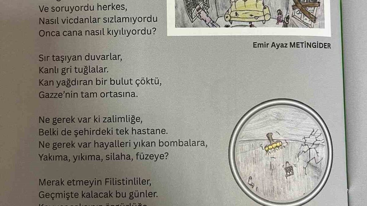 Alaşehirli Öğrenciler 'Düşten Beri' ile Filistin'e Duygusal Şiir Desteği