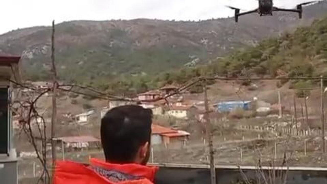 Amasya'da kaybolan inek dronla bulundu: AFAD ve jandarma müdahalesi