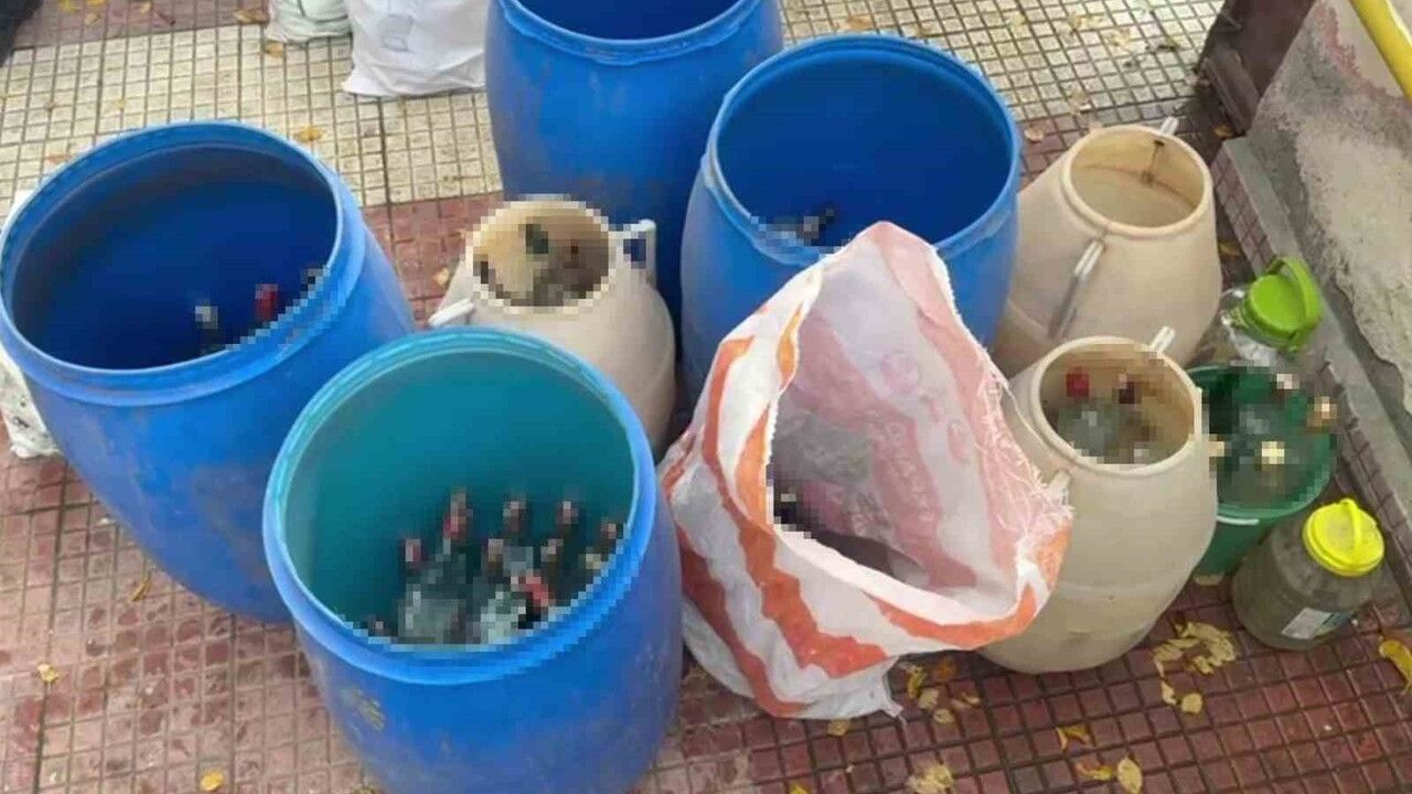 Amasya Merzifon'da Kaçak Alkol Operasyonu: 615 Şişe, 30 Bidon Ele Geçirildi