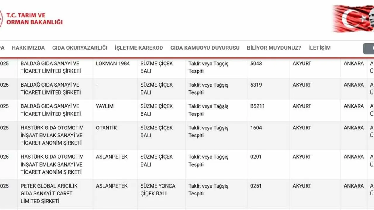 Ankara'da Bal Uyarısı: Akyurt'ta Çok Sayıda Süzme Balda Taklit ve Tağşiş