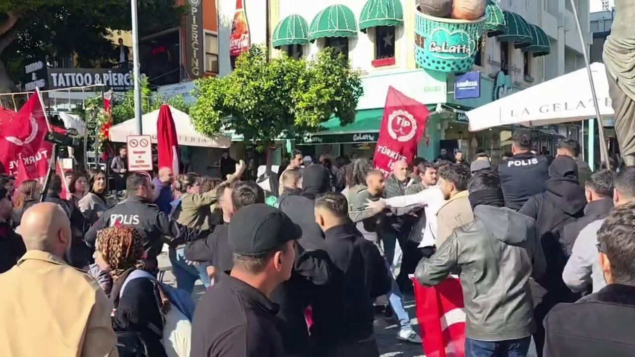 Antalya'da Yörükeli ve TİP Üyeleri Arasında Tartışma—Polis Müdahale Etti