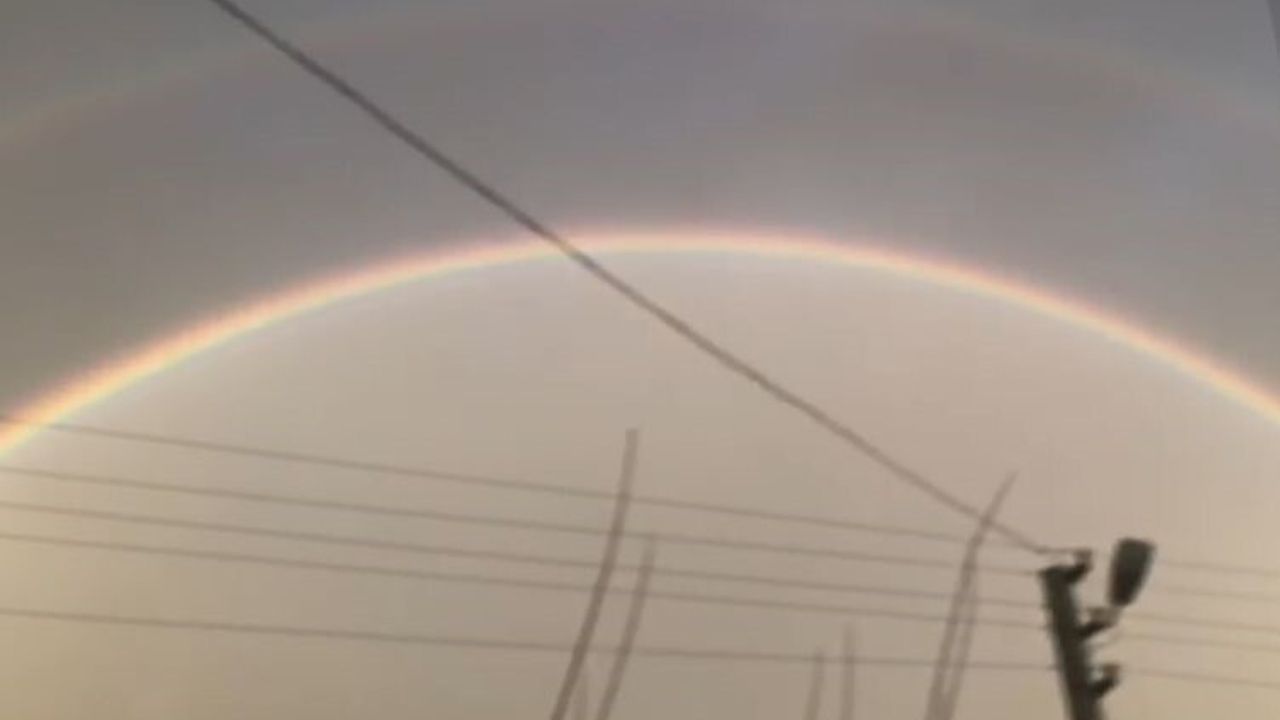 Antalya Serik'te Çifte Gökkuşağı Heyecanı — Çiftçinin Anları Kamerada