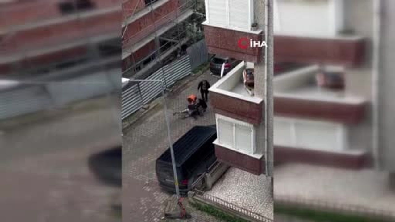 Avcılar'da 'Örümcek Adam' İnişi: İnşaat İskelesinden Kavgaya Yetişen İşçi