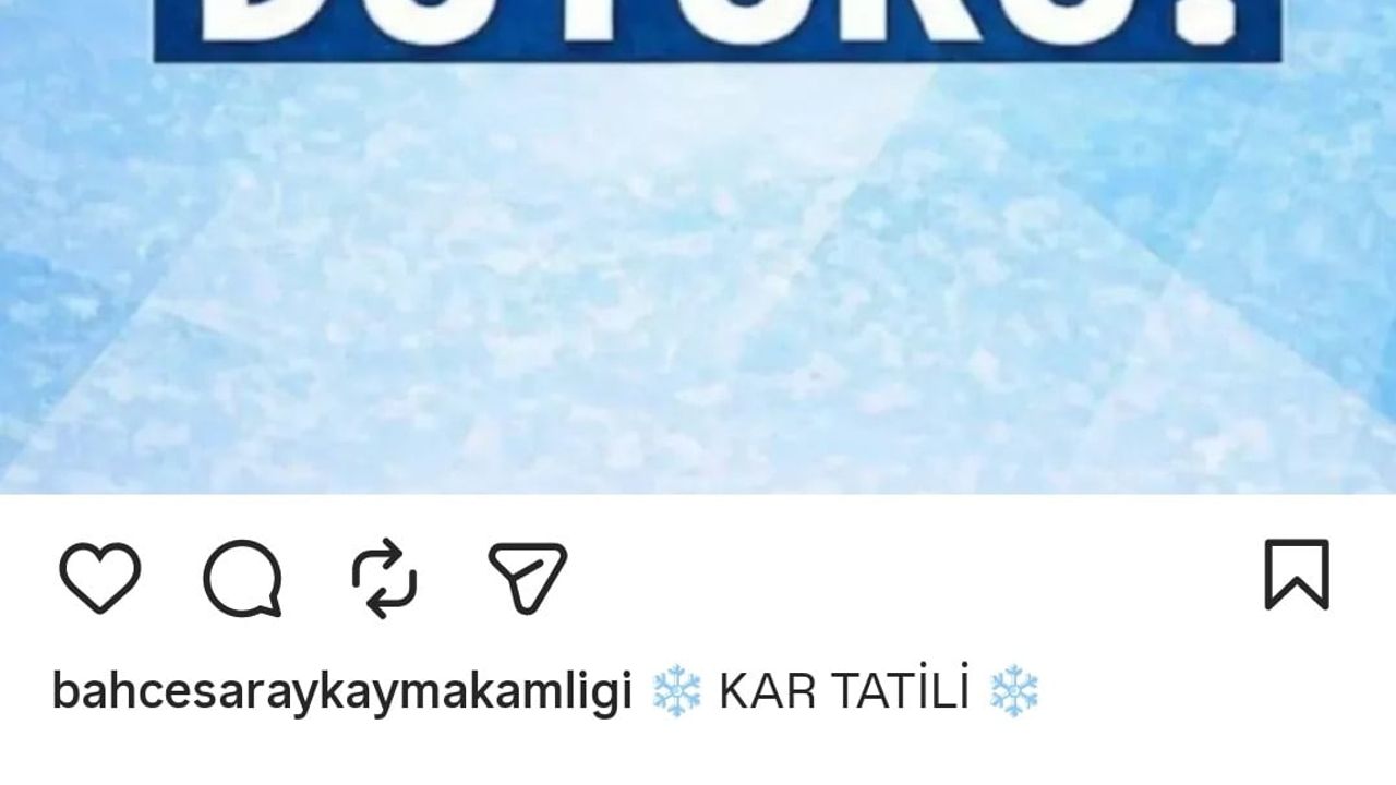 Bahçesaray’da Taşımalı Eğitime 31 Aralık 2025 İçin 1 Gün Ara