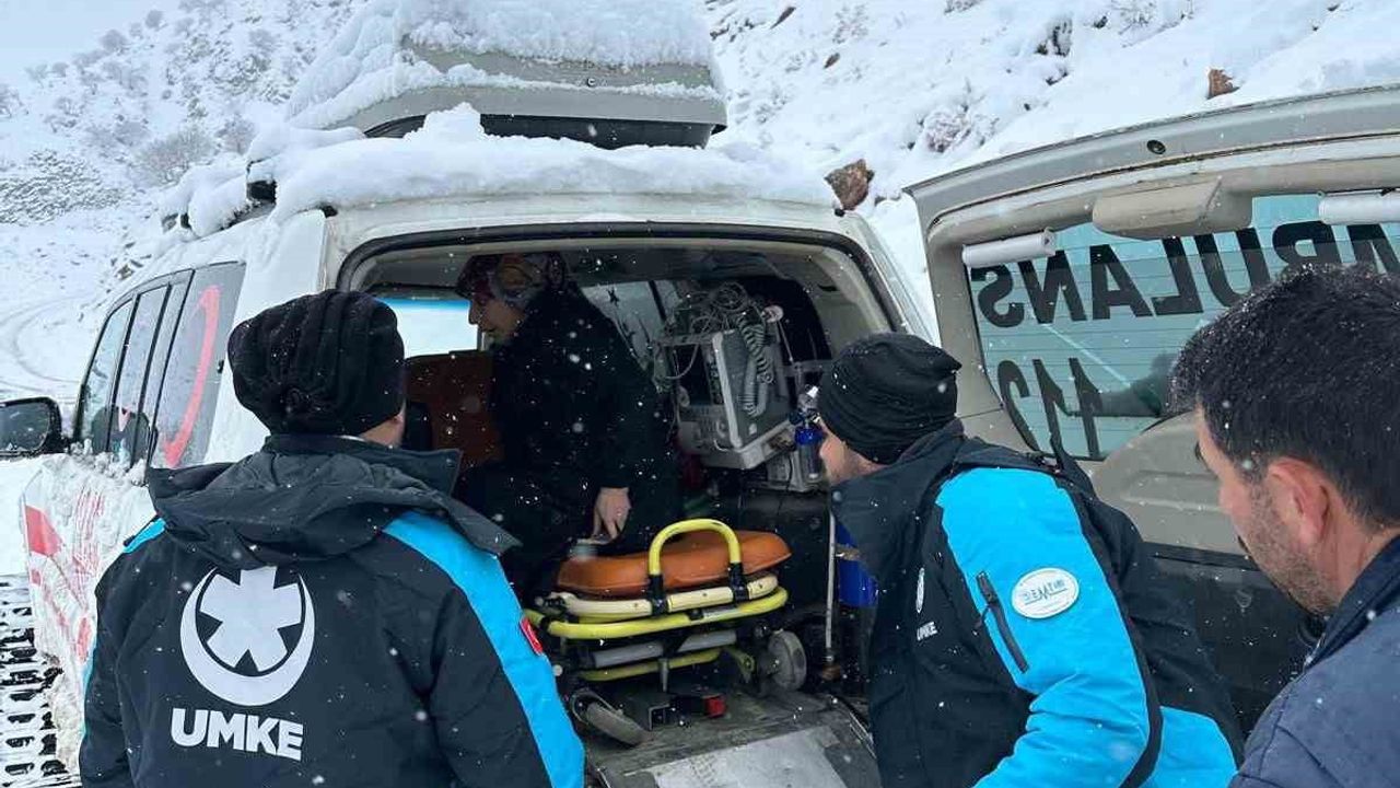 Batman Sason'da Paletli Ambulansla 42 Yaşındaki Hasta Hastaneye Sevk Edildi