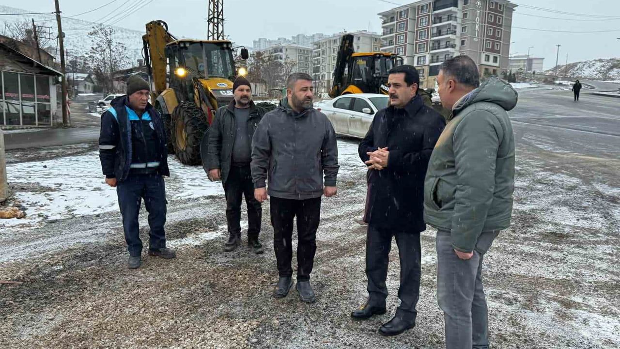 Battalgazi'de Başkan Taşkın Kar Çalışmalarını Yerinde Denetledi