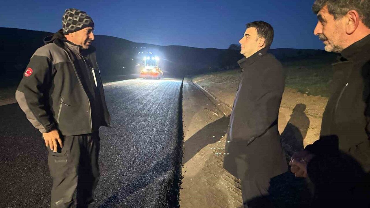 Bilecik Osmaneli'de Köy Yollarında BSK Asfalt Mesaisi