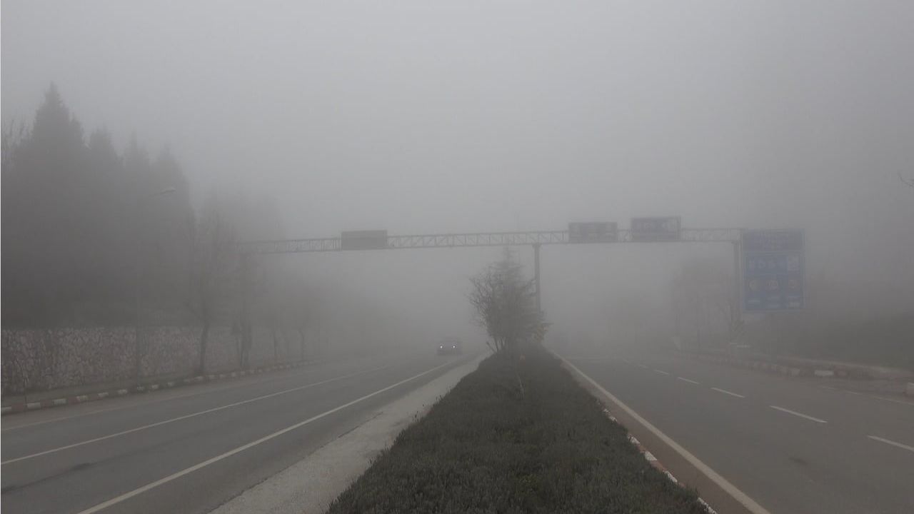 Bilecik'te Yoğun Sis: Görüş Mesafesi 20 Metreye Düştü