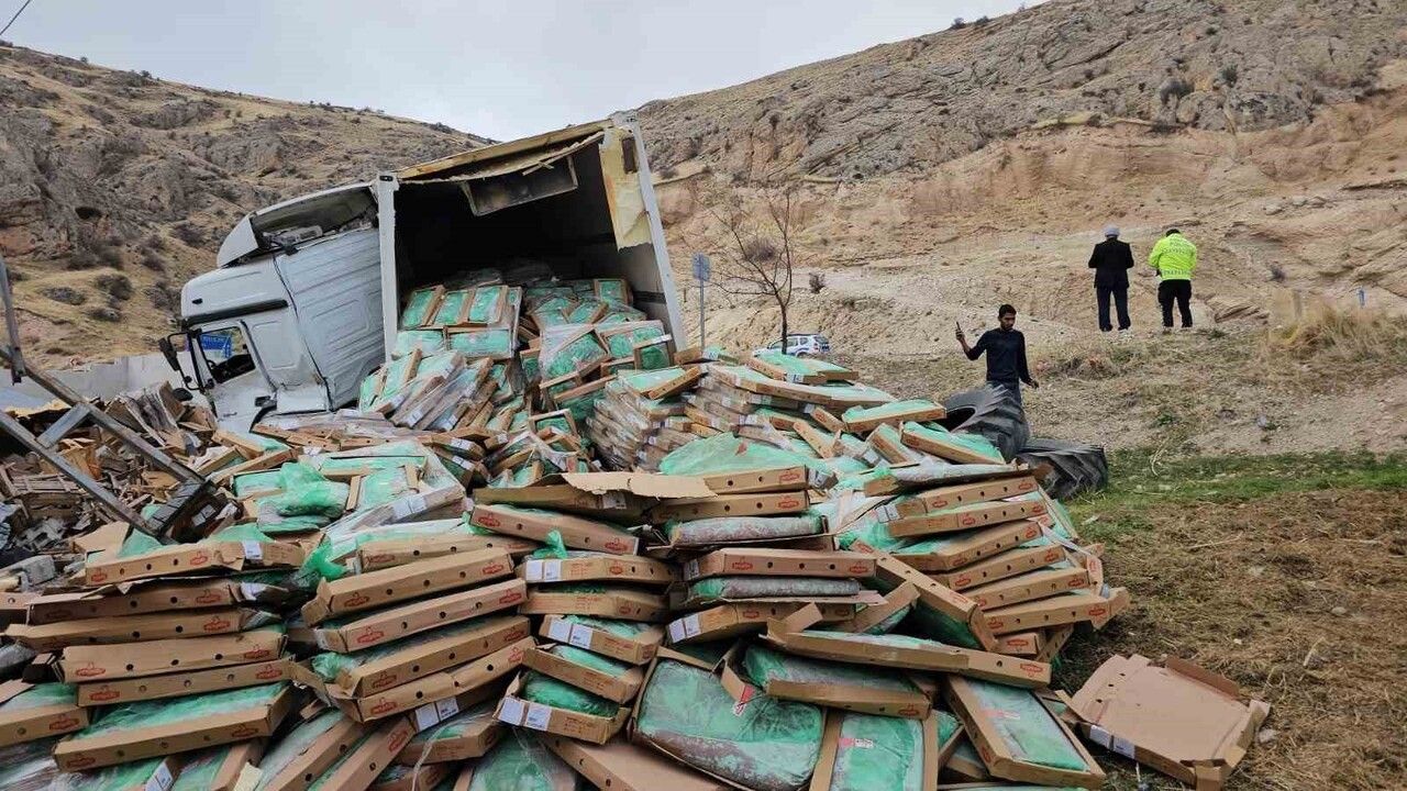 Bitli’in Adilcevaz’da Tavuk Yüklü Tır Devrildi: Sürücü Yaralandı