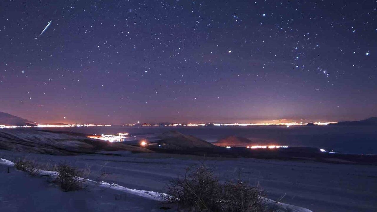 Bitlis’te Geminid Meteorları Kartpostallık Görüntüler