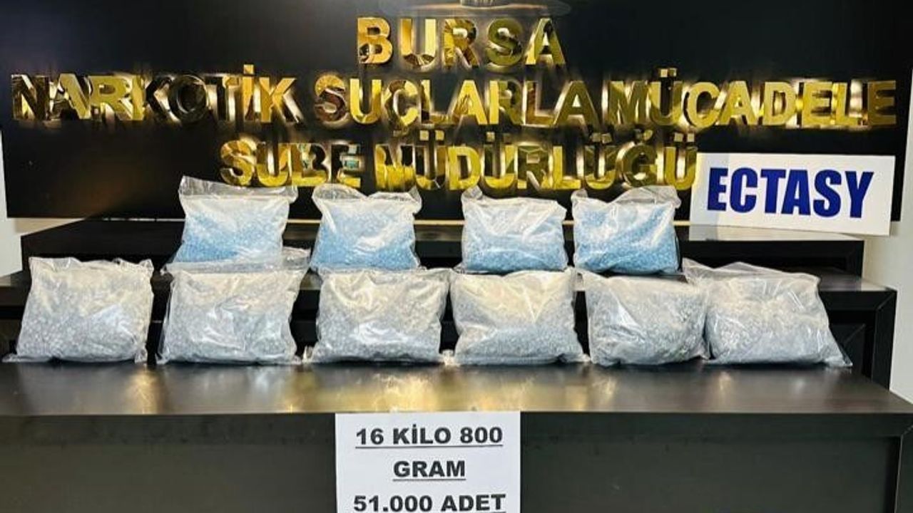 Bursa'da Uyuşturucu Operasyonu: 51 Bin Adet Extacy Ele Geçirildi