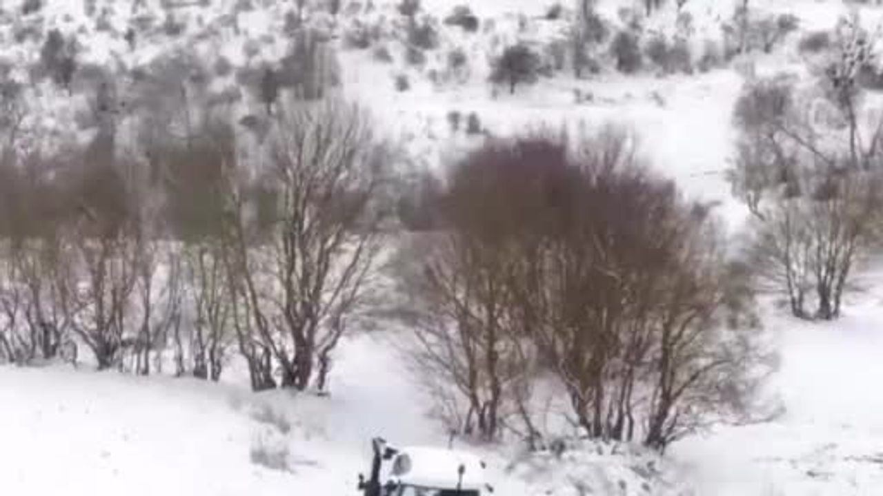 Çankırı'da Kar Etkili: D100 Kurşunlu-Çerkeş ve Yüksek Kesimler Beyaza Büründü