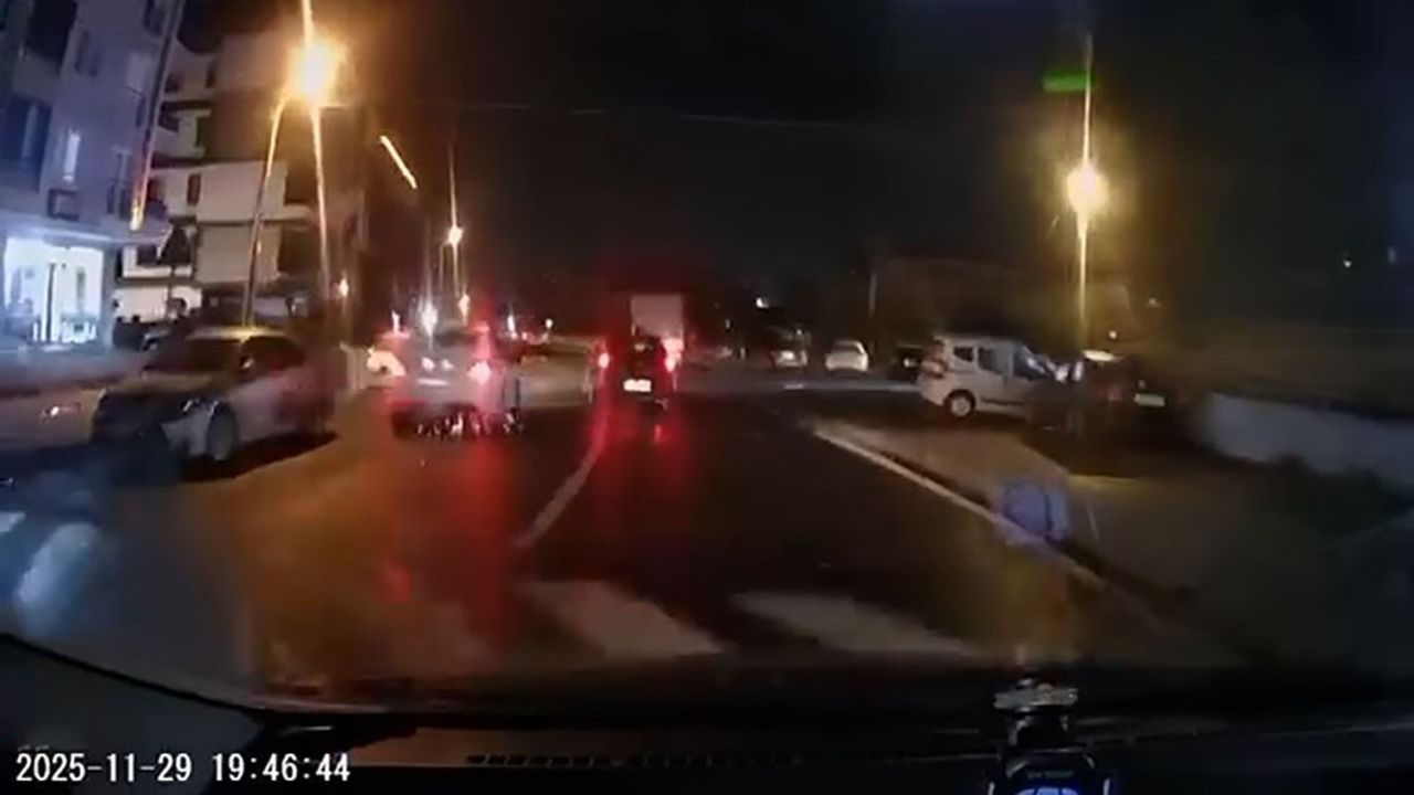 Çerkezköy'de Tehlikeli Kovalamaca: Korsan Taksi Araç Kamerasında