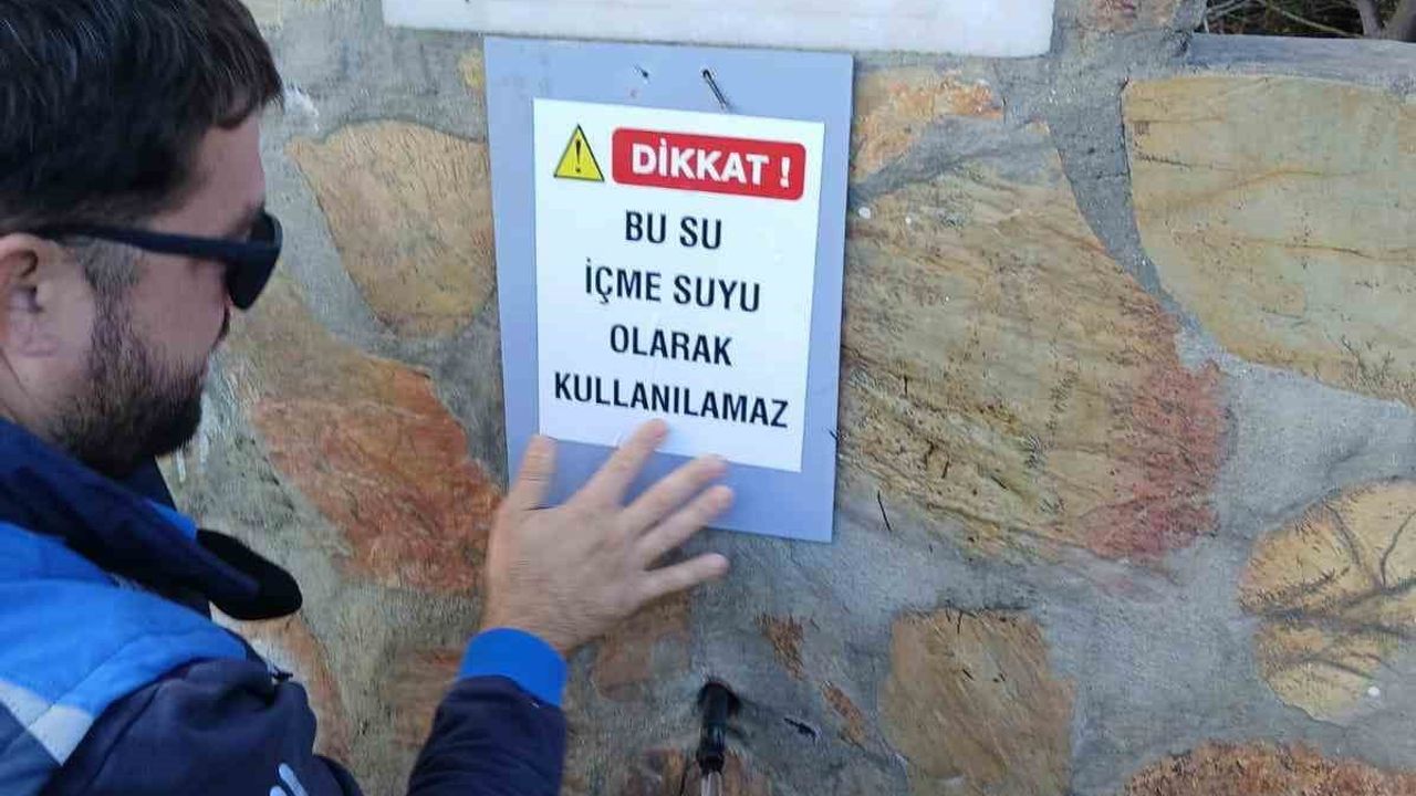 Datça'da beş yol kenarı çeşmesine 'Su içilemez' uyarısı