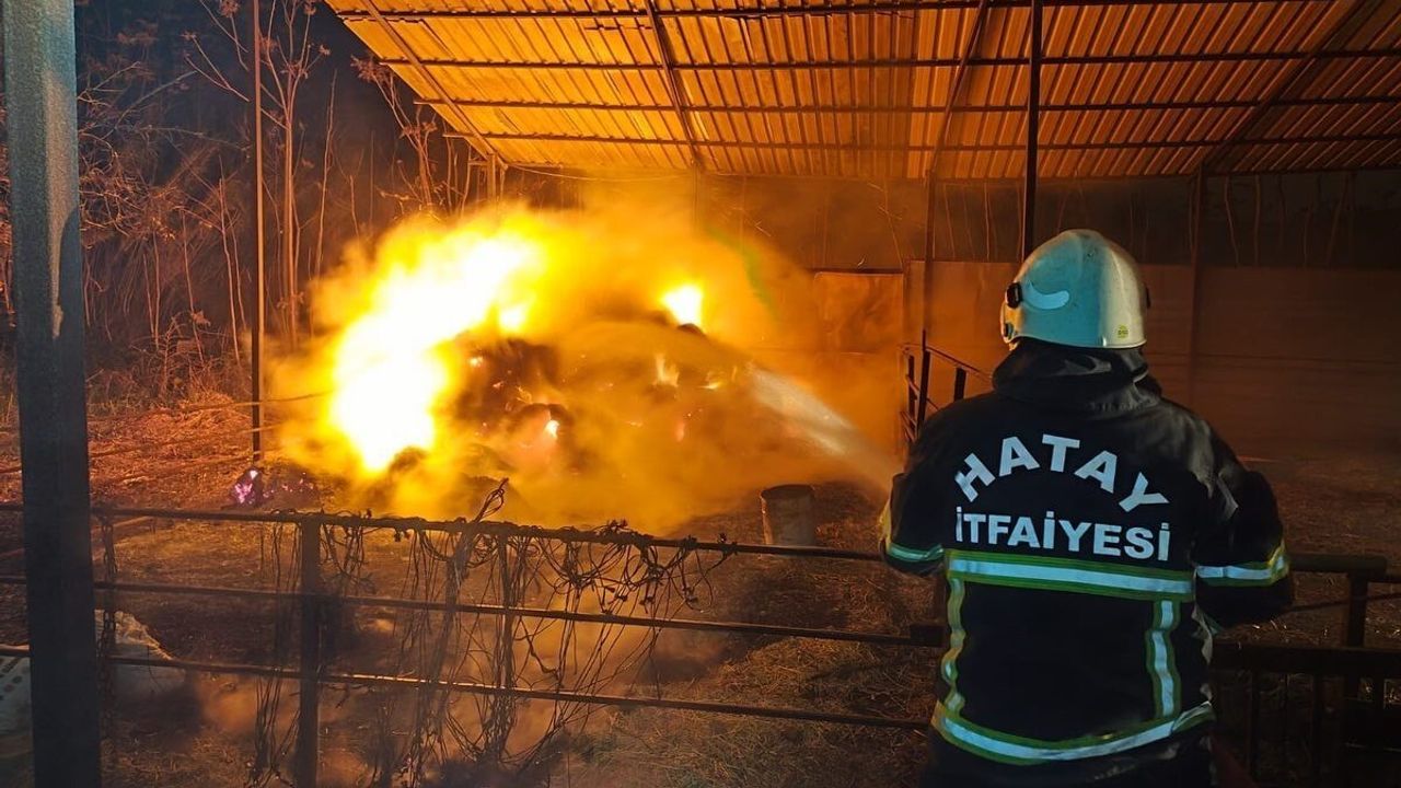 Defne'de Samanlık Yangını Hızla Kontrol Altına Alındı