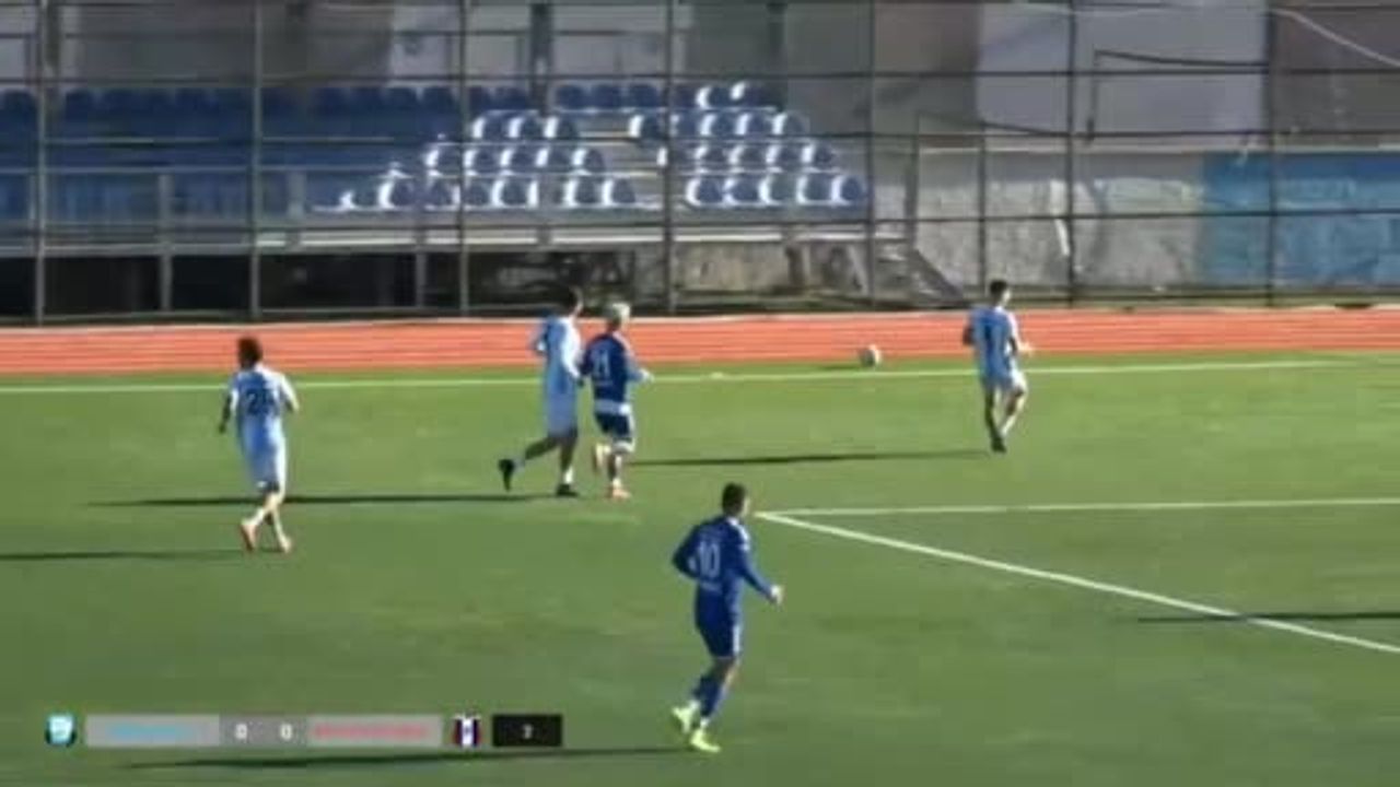 Dersimspor-Serhat Ardahan maçında ceza sahasında uyuyan köpek gülümsetti