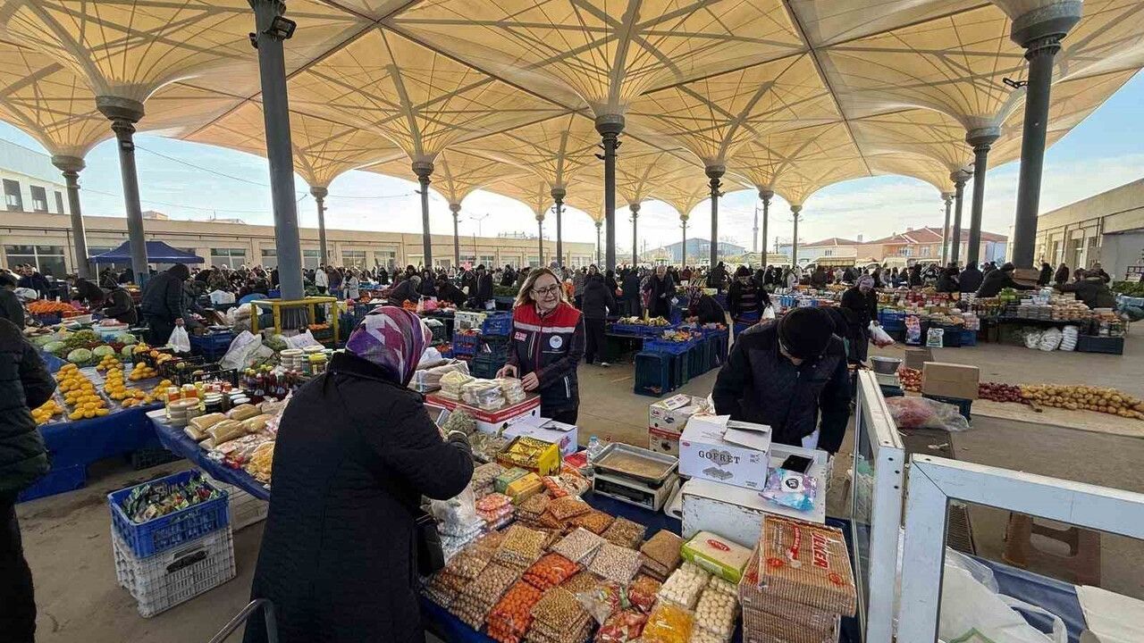 Edirne İpsala'da Pazar Yeri Gıda ve Fiyat Denetimi