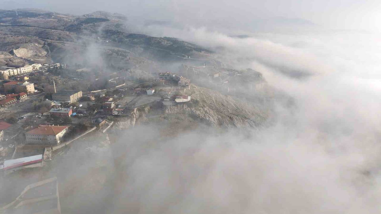 Elazığ'da Sis Drone ile Havadan Görüntülendi