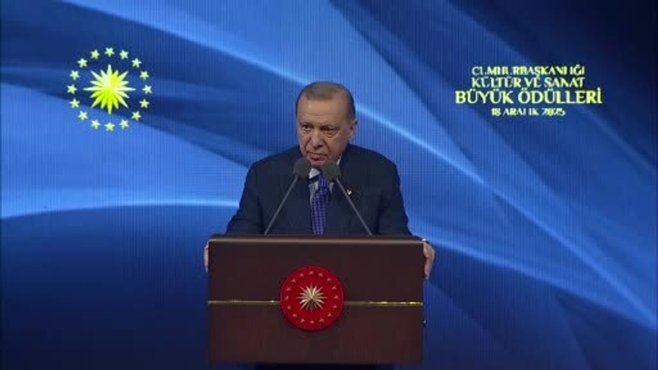 Erdoğan'dan Beştepe'de Cumhurbaşkanlığı Kültür ve Sanat Büyük Ödülleri Açıklaması