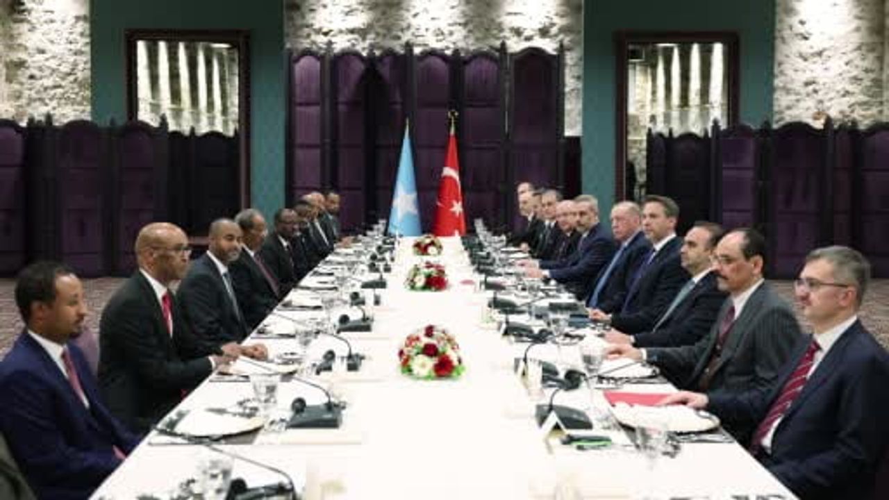 Erdoğan ile Somali Cumhurbaşkanı Mahmud Heyetler Arası Görüşmede