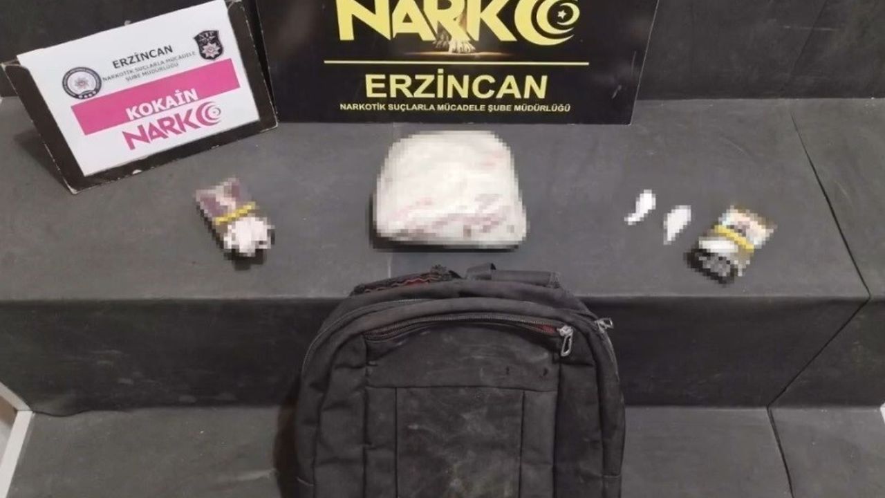 Erzincan'da 1 kilo 51 gram kokain ele geçirildi