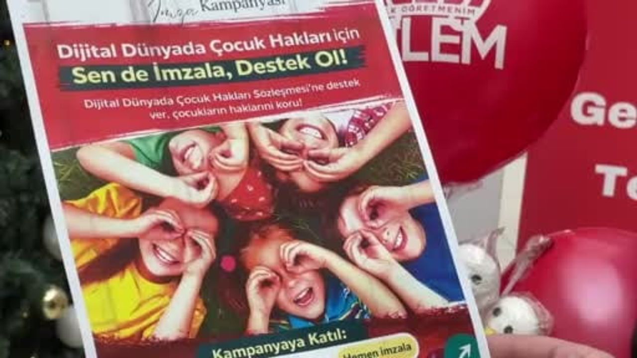 Erzurum'da Dijital Dünyada Çocuk Hakları İçin İmza Kampanyası