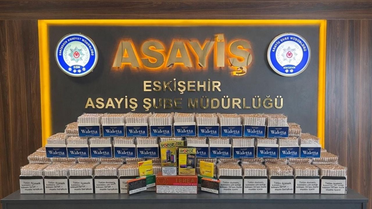 Eskişehir’de 29 bin 200 Dal Bandrolsüz Sigara Ele Geçirildi