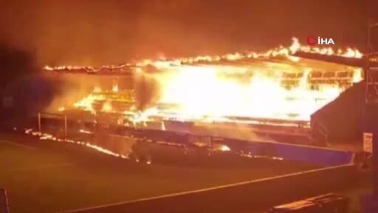 FC Haka stadyumu ateşe verildi: 15 yaşından küçük 3 taraftar