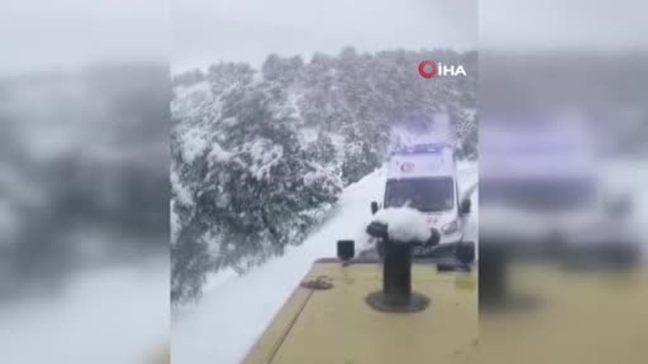 Gaziantep'te Kar Engelini Aşan Ekipler Kolu Kırılan Kadını Hastaneye Yetiştirdi