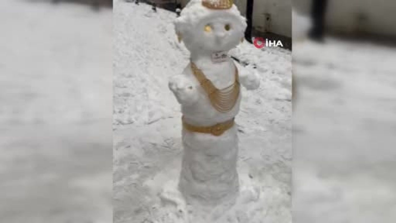 Gaziantep’te Kardan Gelin ve Kardan Adam: Esnaftan Karla Yaratıcı Çözümler