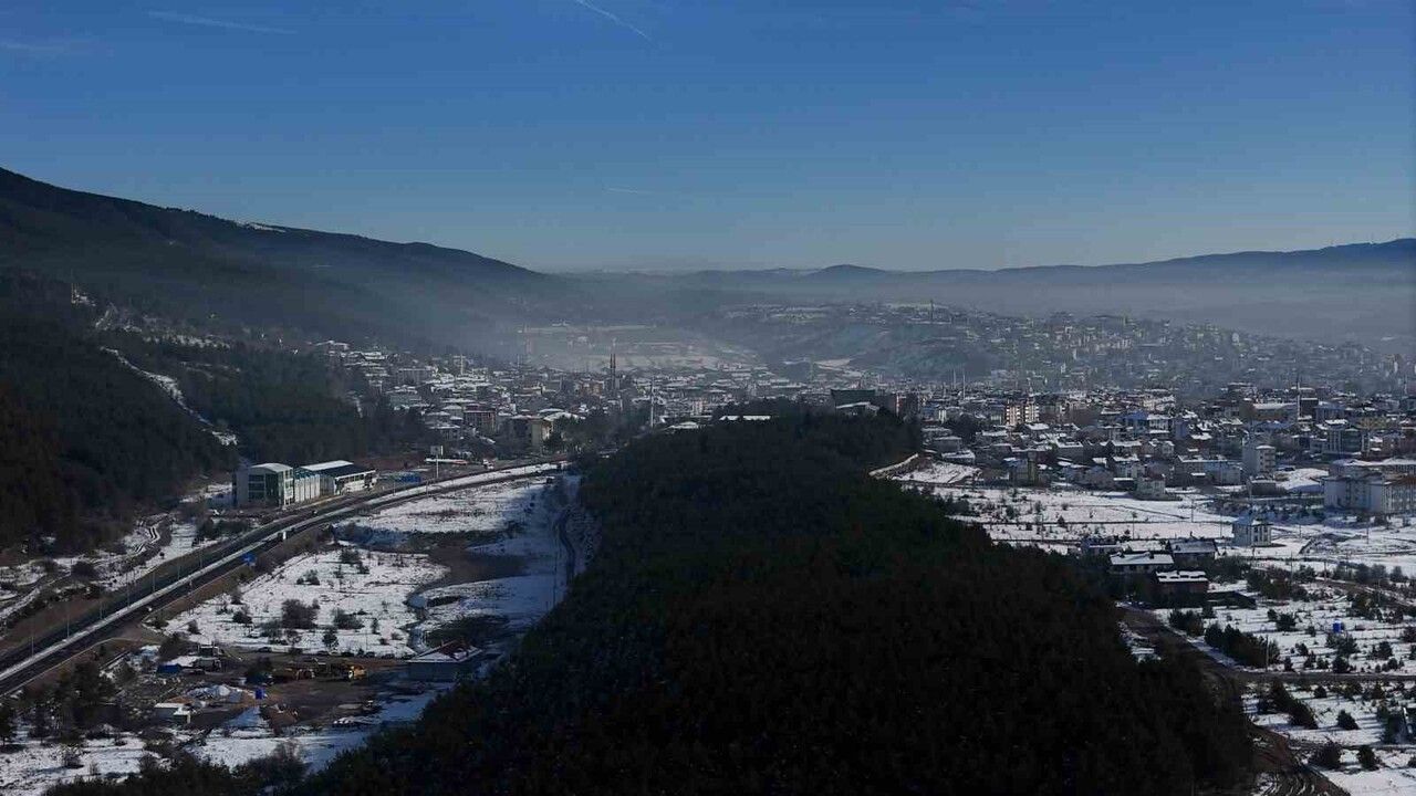 Gerede'de Kar ve Güneş Kartpostallık Manzaralar