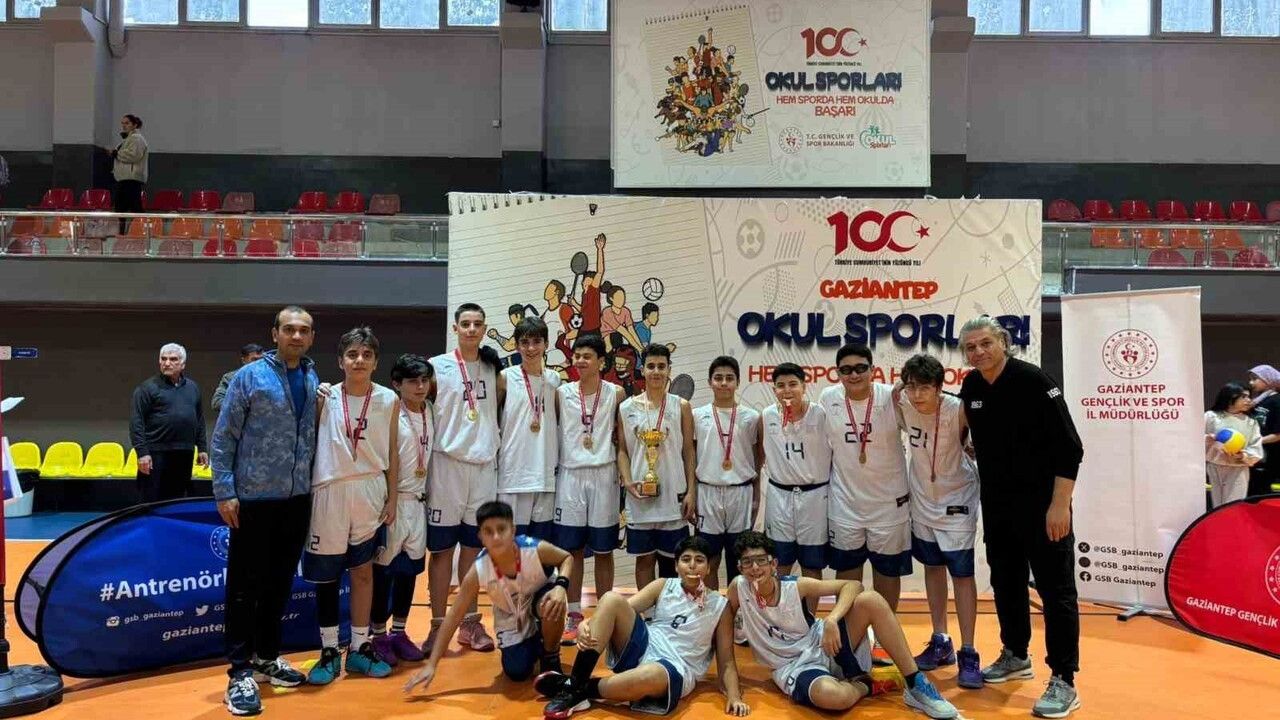 GKV Özel Okulları Yıldız Erkekler Basketbolda Namağlup Gaziantep Şampiyonu