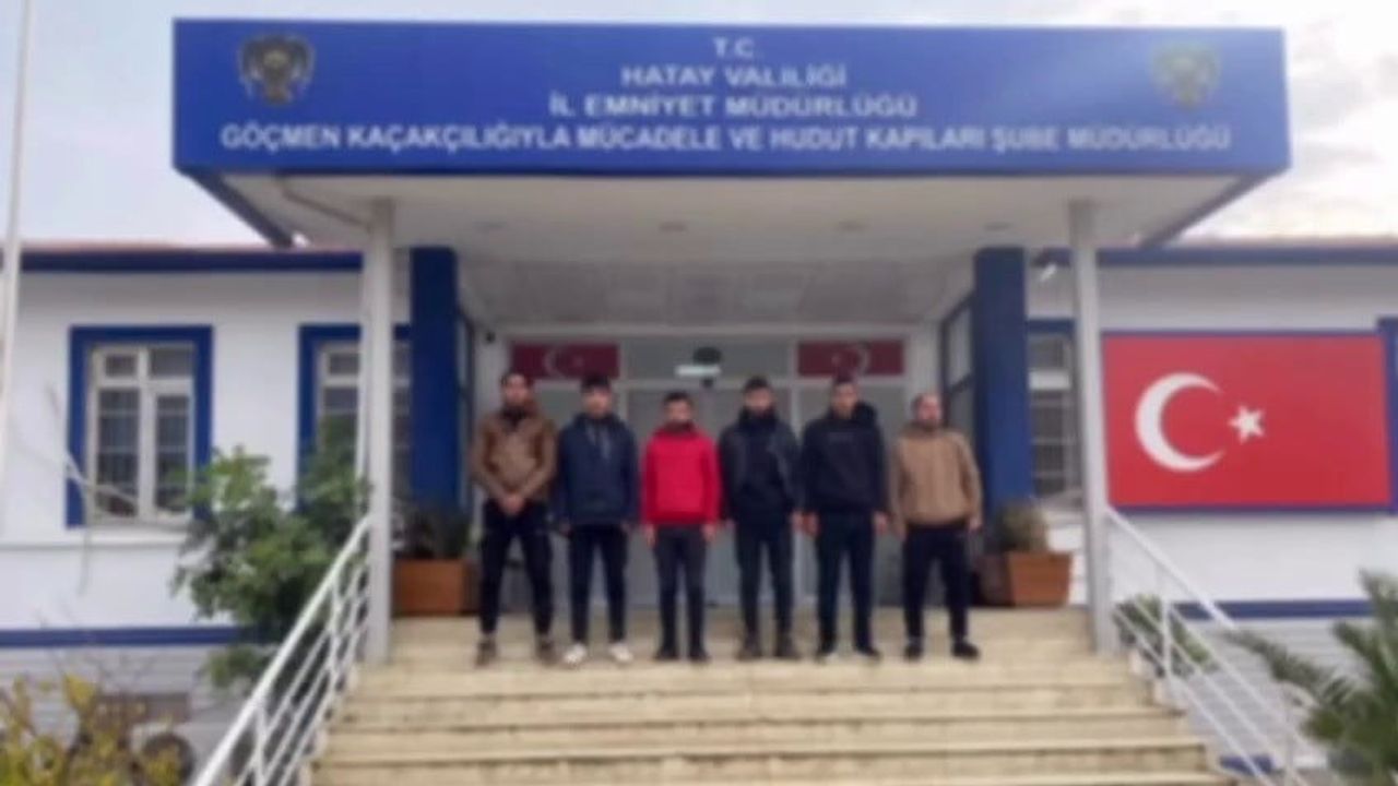 Hatay'da 6 kaçak göçmen yakalandı, 1 organizatör tutuklandı